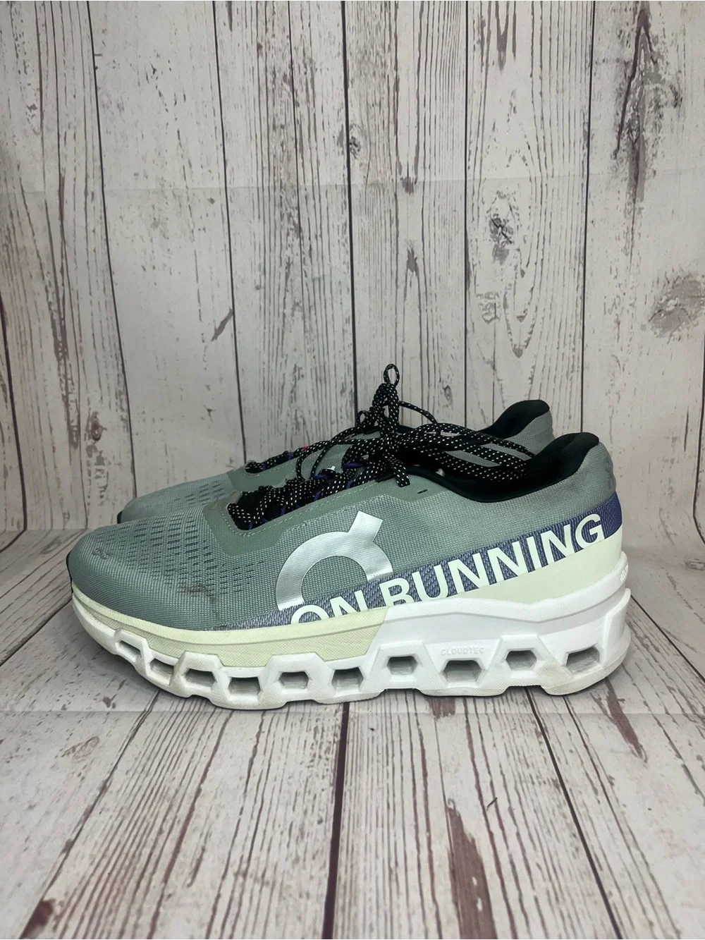 Men's On Running Brand Mineral/Aloe Cloudmonster 2 OC Shoes Sz 10.5